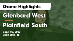 Glenbard West  vs Plainfield South Game Highlights - Sept. 20, 2022