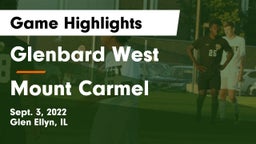 Glenbard West  vs Mount Carmel  Game Highlights - Sept. 3, 2022