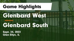 Glenbard West  vs Glenbard South  Game Highlights - Sept. 24, 2022