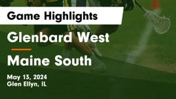 Glenbard West  vs Maine South  Game Highlights - May 13, 2024