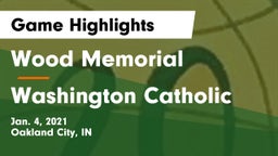 Wood Memorial  vs Washington Catholic Game Highlights - Jan. 4, 2021