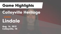 Colleyville Heritage  vs Lindale Game Highlights - Aug. 16, 2019