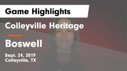 Colleyville Heritage  vs Boswell   Game Highlights - Sept. 24, 2019