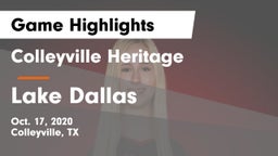 Colleyville Heritage  vs Lake Dallas Game Highlights - Oct. 17, 2020