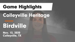 Colleyville Heritage  vs Birdville Game Highlights - Nov. 13, 2020