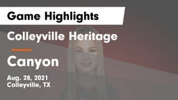 Colleyville Heritage  vs Canyon Game Highlights - Aug. 28, 2021