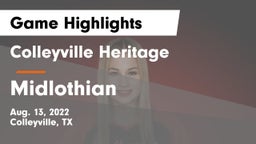 Colleyville Heritage  vs Midlothian  Game Highlights - Aug. 13, 2022