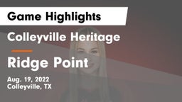 Colleyville Heritage  vs Ridge Point  Game Highlights - Aug. 19, 2022