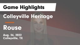 Colleyville Heritage  vs Rouse Game Highlights - Aug. 26, 2022