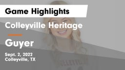 Colleyville Heritage  vs Guyer  Game Highlights - Sept. 2, 2022