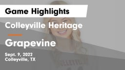 Colleyville Heritage  vs Grapevine  Game Highlights - Sept. 9, 2022