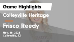 Colleyville Heritage  vs Frisco Reedy Game Highlights - Nov. 19, 2022