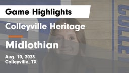 Colleyville Heritage  vs Midlothian Game Highlights - Aug. 10, 2023