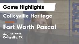 Colleyville Heritage  vs Fort Worth Pascal Game Highlights - Aug. 10, 2023