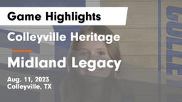 Colleyville Heritage  vs Midland Legacy Game Highlights - Aug. 11, 2023