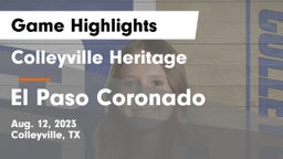 Colleyville Heritage  vs El Paso Coronado Game Highlights - Aug. 12, 2023