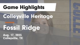 Colleyville Heritage  vs Fossil Ridge Game Highlights - Aug. 17, 2023