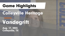 Colleyville Heritage  vs Vandegrift Game Highlights - Aug. 17, 2023
