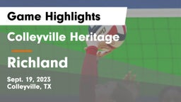 Colleyville Heritage  vs Richland  Game Highlights - Sept. 19, 2023