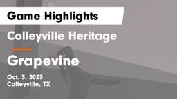 Colleyville Heritage  vs Grapevine  Game Highlights - Oct. 3, 2023