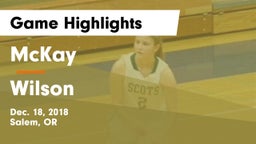 McKay  vs Wilson  Game Highlights - Dec. 18, 2018