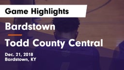 Bardstown  vs Todd County Central  Game Highlights - Dec. 21, 2018