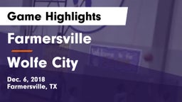 Farmersville  vs Wolfe City  Game Highlights - Dec. 6, 2018