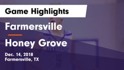 Farmersville  vs Honey Grove  Game Highlights - Dec. 14, 2018