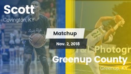 Matchup: Scott  vs. Greenup County  2018