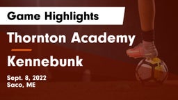 Thornton Academy vs Kennebunk  Game Highlights - Sept. 8, 2022