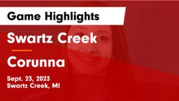 Swartz Creek  vs Corunna  Game Highlights - Sept. 23, 2023