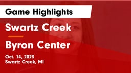 Swartz Creek  vs Byron Center  Game Highlights - Oct. 14, 2023