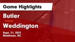 Butler  vs Weddington  Game Highlights - Sept. 21, 2022