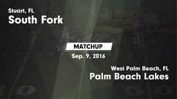 Matchup: South Fork High vs. Palm Beach Lakes  2016