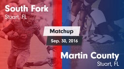 Matchup: South Fork High vs. Martin County  2016