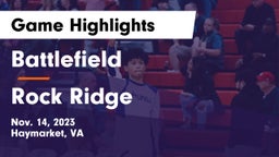Battlefield  vs Rock Ridge  Game Highlights - Nov. 14, 2023