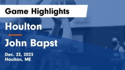 Houlton  vs John Bapst  Game Highlights - Dec. 23, 2023