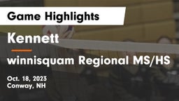Kennett  vs winnisquam Regional MS/HS Game Highlights - Oct. 18, 2023
