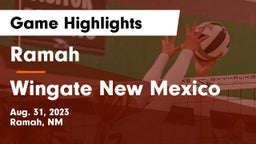 Ramah  vs Wingate New Mexico Game Highlights - Aug. 31, 2023