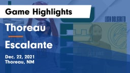 Thoreau  vs Escalante  Game Highlights - Dec. 22, 2021