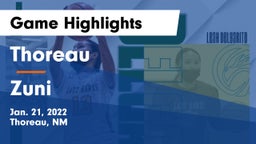 Thoreau  vs Zuni  Game Highlights - Jan. 21, 2022