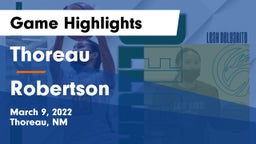 Thoreau  vs Robertson  Game Highlights - March 9, 2022