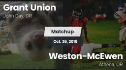 Matchup: Grant Union High vs. Weston-McEwen  2018