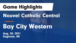 Nouvel Catholic Central  vs Bay City Western  Game Highlights - Aug. 28, 2021