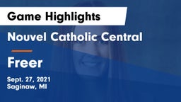 Nouvel Catholic Central  vs Freer  Game Highlights - Sept. 27, 2021