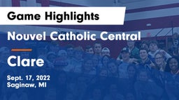 Nouvel Catholic Central  vs Clare  Game Highlights - Sept. 17, 2022