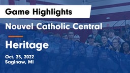 Nouvel Catholic Central  vs Heritage  Game Highlights - Oct. 25, 2022