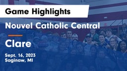 Nouvel Catholic Central  vs Clare  Game Highlights - Sept. 16, 2023