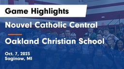 Nouvel Catholic Central  vs Oakland Christian School Game Highlights - Oct. 7, 2023