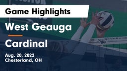 West Geauga  vs Cardinal Game Highlights - Aug. 20, 2022